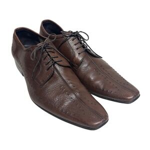 Jo Ghost Oxfords Brown Lace Up Perforated Luxury Designer Italian Mens 43 US‎ 10